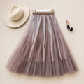 glittering lace 3-layered lined skirt