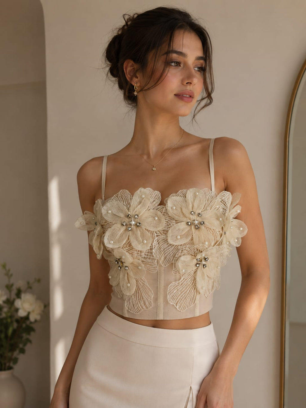 bloom corset with sparkling gems