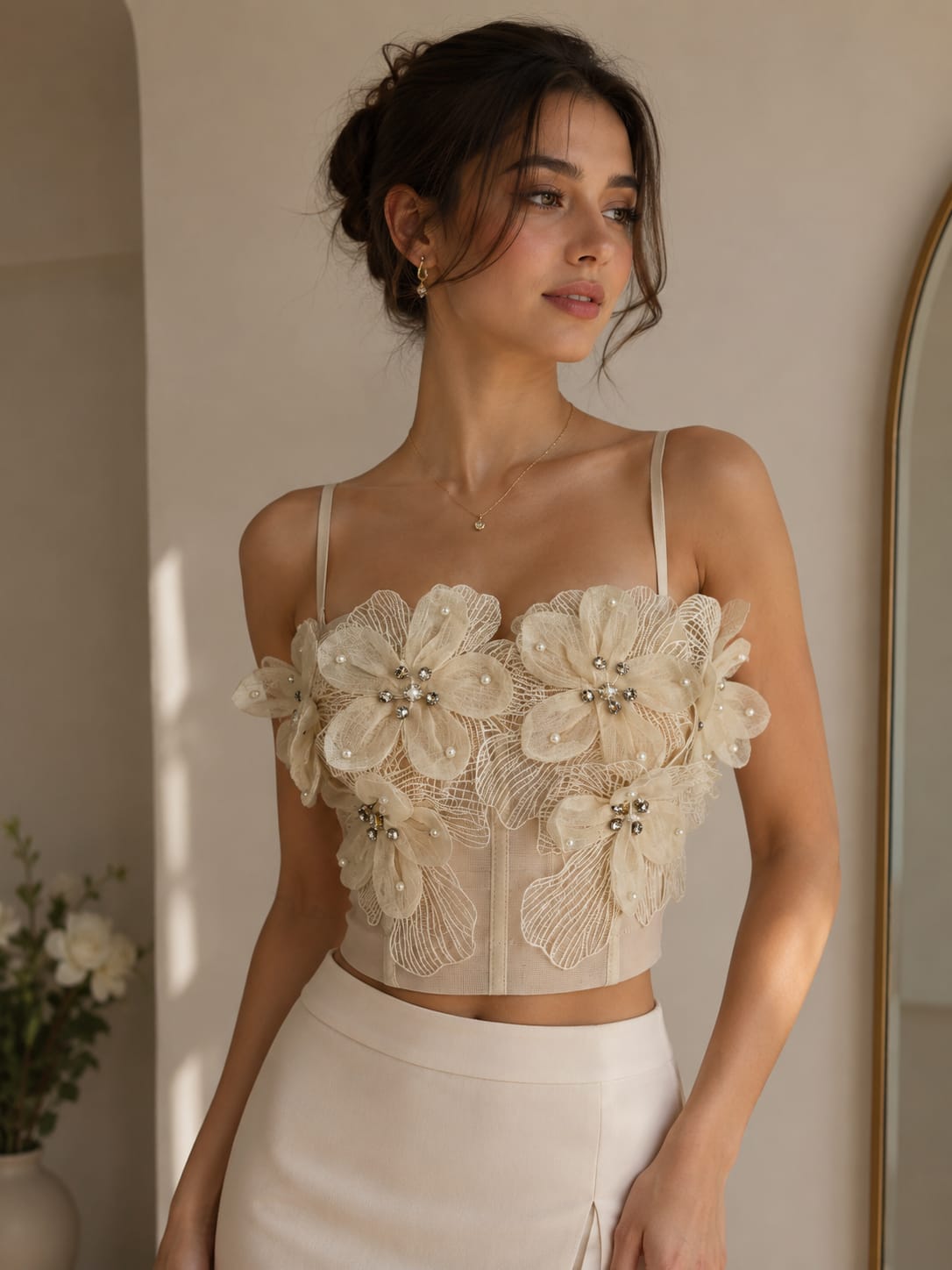 bloom corset with sparkling gems