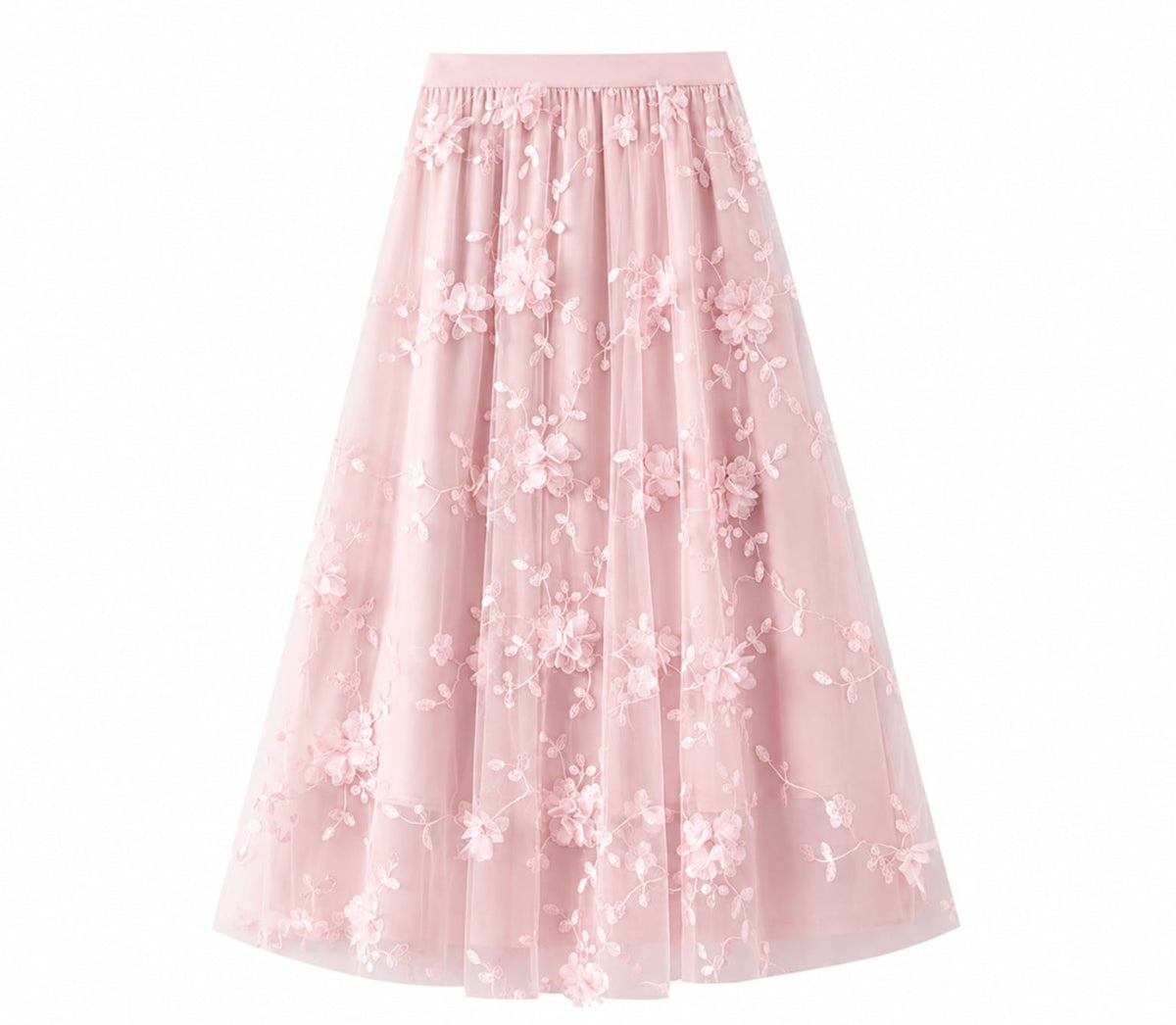 Fancy Floral Tulle Skirt
