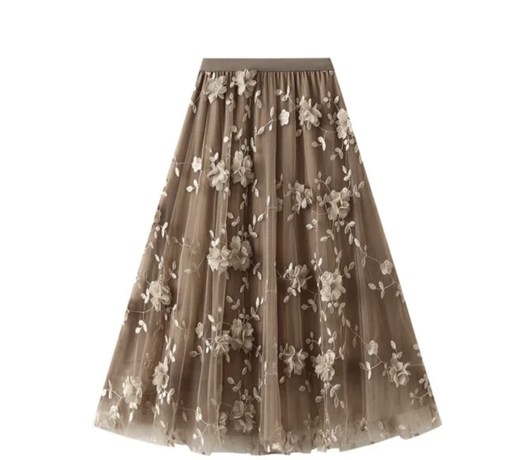 Fancy Floral Tulle Skirt